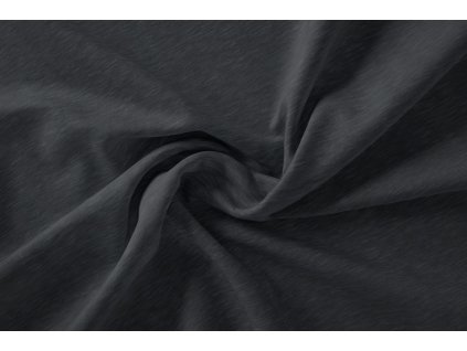 Tmavě šedá teplákovina grafit melír – nepočesaná