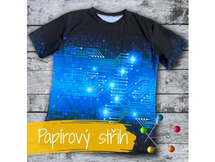 Tištěný střih na pánské tričko s krátkým nebo dlouhým rukávem