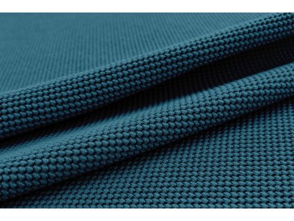 Modrozelená teplákovina s 3D plastickým vzorem – odstín oceán