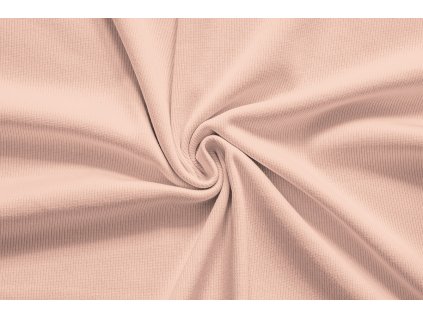 Žebrovaný úplet pudrově růžový