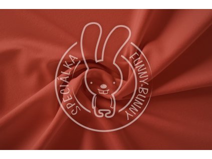 Červenohnědá (rezavá) teplákovina Rusty – nepočesaná