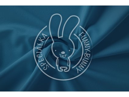 Petrolejově modrá teplákovina s počesanou rubovou stranou