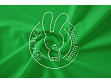 Počesaná teplákovina zelená v odstínu Grass Green