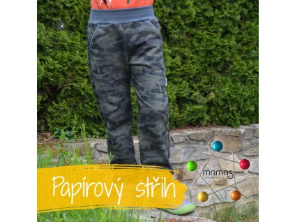 Tištěný papírový střih na dětské tepláky