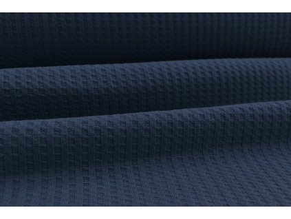 Tmavě modrý úplet vaflový