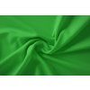 Hráškově zelená teplákovina s nepočesanou rubovou stranou