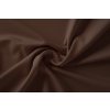 Čokoládově hnědá teplákovina s nepočesanou rubovou stranou