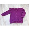 Dívčí svetřík ušitý z fialové teplákoviny v odstínu fuchsie