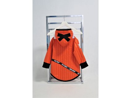 Prechodná pískacia bunda s krížikom červený pomaranč/čierna