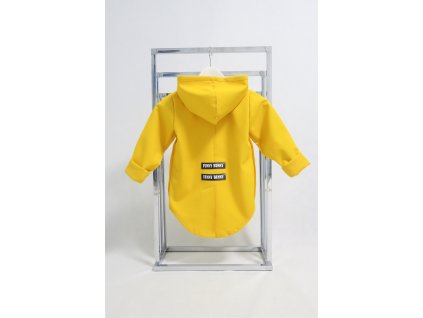 Pískací softshellový kabátik žltý