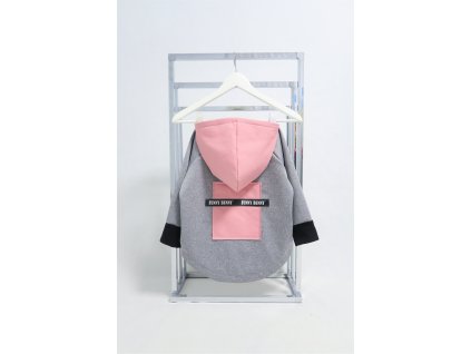 Softshellová pískacia bunda sivý melír/ružová