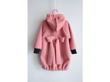 Kabát bouclé pink