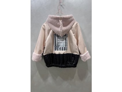 Pískacia prechodná bunda jemná ružová/čierna
