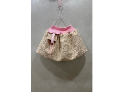 Pískacia bubble sukňa z bouclé beige