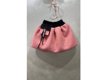 Pískacia bubble sukňa z bouclé pink