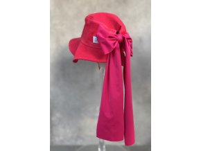 Pískací klobúk kord candy pink