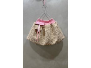 Pískacia bubble sukňa z bouclé beige