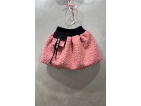Pískacia bubble sukňa z bouclé pink