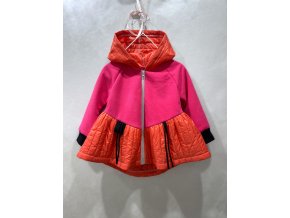 Pískací mikino-kabátik jasný cyklamén/orange šušťák