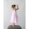 Pískacie letné šaty - ružový pásik