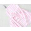 Pískacie letné šaty - ružový pásik