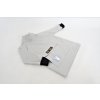 Pískací softshellový kabátik so šikmým zipsom sivá/čierna