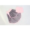 Kraťasy s pískacou sieťovanou sukňou ružová/sivá