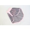 Kraťasy s pískacou sieťovanou sukňou ružová/sivá