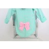 Pískací softshellový kabátik s mašľou mint/baby ružová