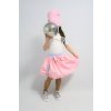 Pískacia balóniková sukňa ružová/modrý pásik