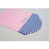 FunnyBunny predĺžené pískacie tričko baby ružová/pásik modrá