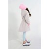 Pískací softshellový kabátik sv.sivá/baby ružová