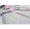 Pískací softshellový kabátik sv.sivá/baby ružová