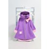 Pískací softshellový kabátik levanduľa/baby ružová