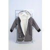 Softshellový kabát s chĺpkovým rubom oceľová sivá/čierna