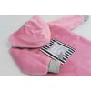 Obojstranný kabátik ružová/sivý šušťák