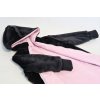 Obojstranný kabátik čierna/ružový šušťák