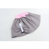 Pískacia balóniková sukňa sivý melír/baby ružová