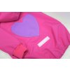 Ľahšia soft predĺžená bunda "srdce" - purpur