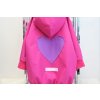 Ľahšia soft predĺžená bunda "srdce" - purpur