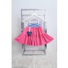 Pískacia točivá sukňa so srdiečkovým príveskom - ružová