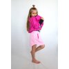 Pískacie teplákové šaty s opaskom -  baby ružová