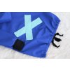 Ľahšia soft predĺžená bunda krížik - modrá