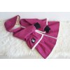 Pískací softshellový dvojvolánový kabát s chĺpkovým rubom - purpur