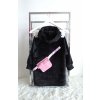 Pískacia hrejivá mikina crossbody čierna