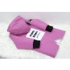 Zimná bunda s nášivkou lila pink/čierna
