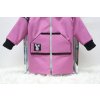 Zimná bunda s nášivkou lila pink/čierna