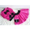 Pískacia hebučká teplá mikina hot pink/čierna