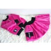 Pískacia hebučká teplá mikina hot pink/čierna