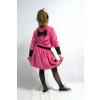 Pískacia hebučká teplá mikina hot pink/čierna